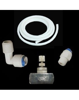 Wellon Brass Tds Adjuster/Controller Kit for Ro Water Purifier [ Brass Tds Controller, 2 Tee Connectors & 3 Meters Pipe ]